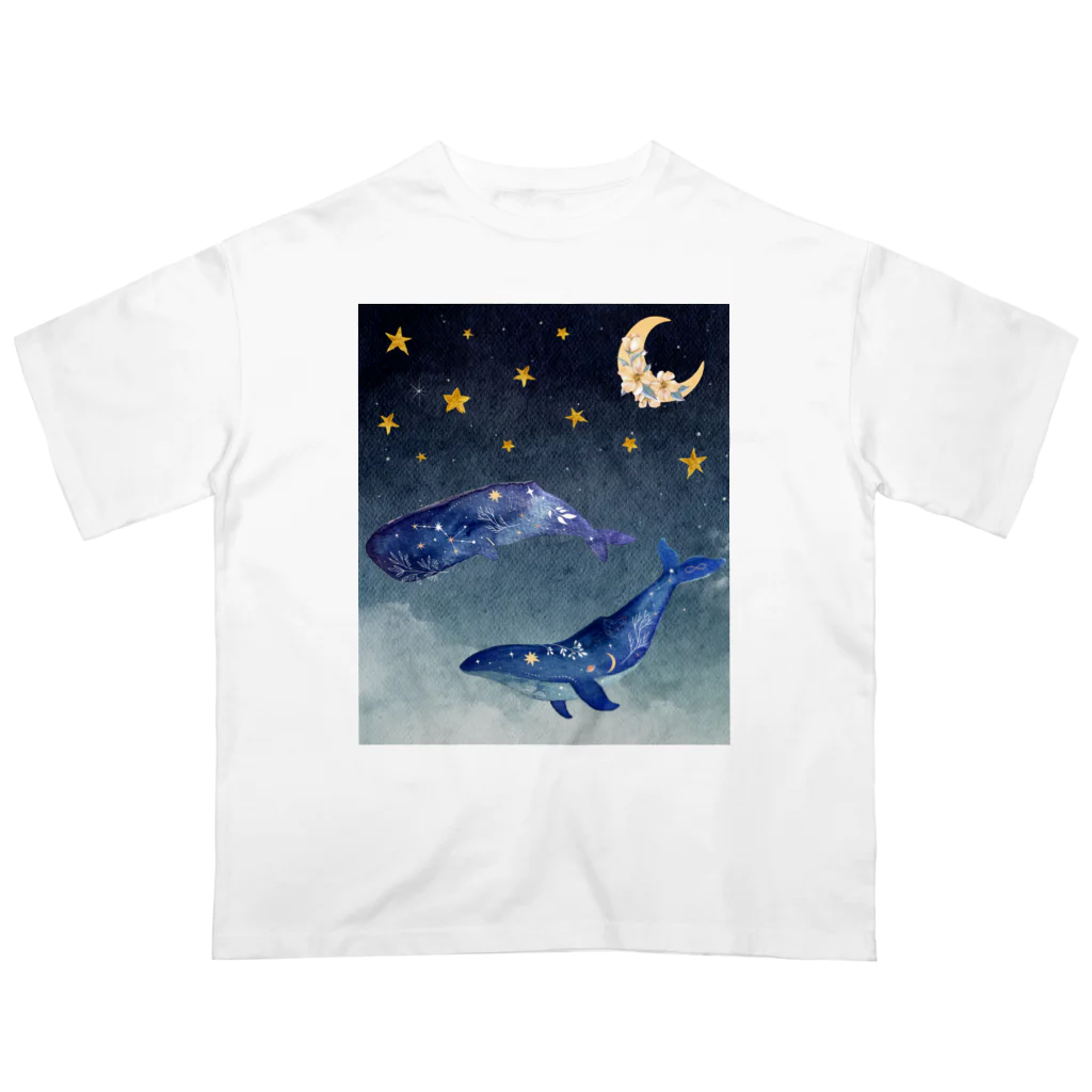 NEONEONの夜を泳ぐクジラ オーバーサイズTシャツ