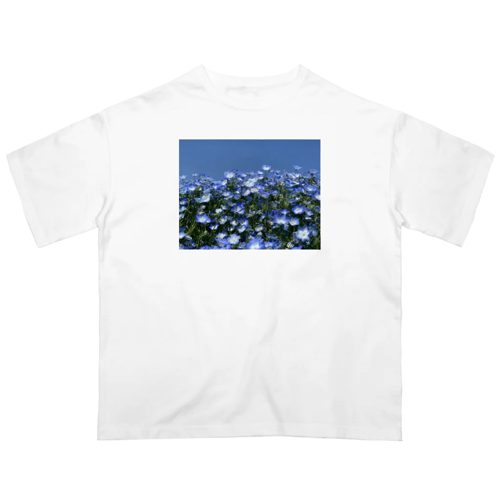 mofufu picturesのNemophila Oversized T-Shirt