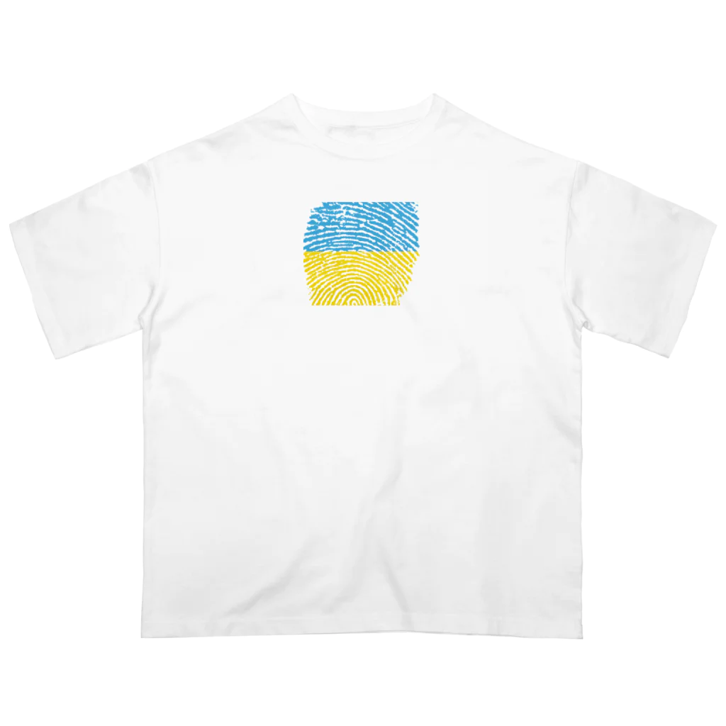 kurireのウクライナ国旗 オーバーサイズTシャツ