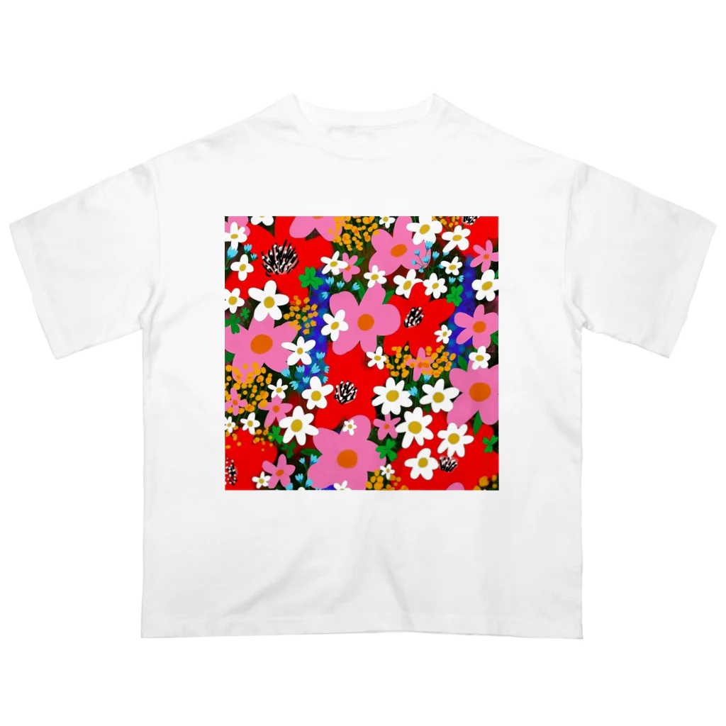 ☆MONAden☆の☆好きな花☆ オーバーサイズTシャツ