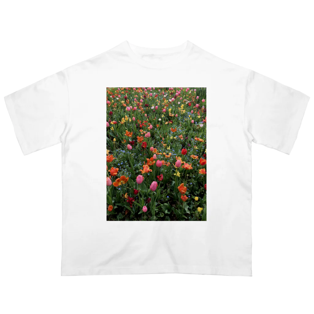 遺跡へ行きたいのtulip オーバーサイズTシャツ