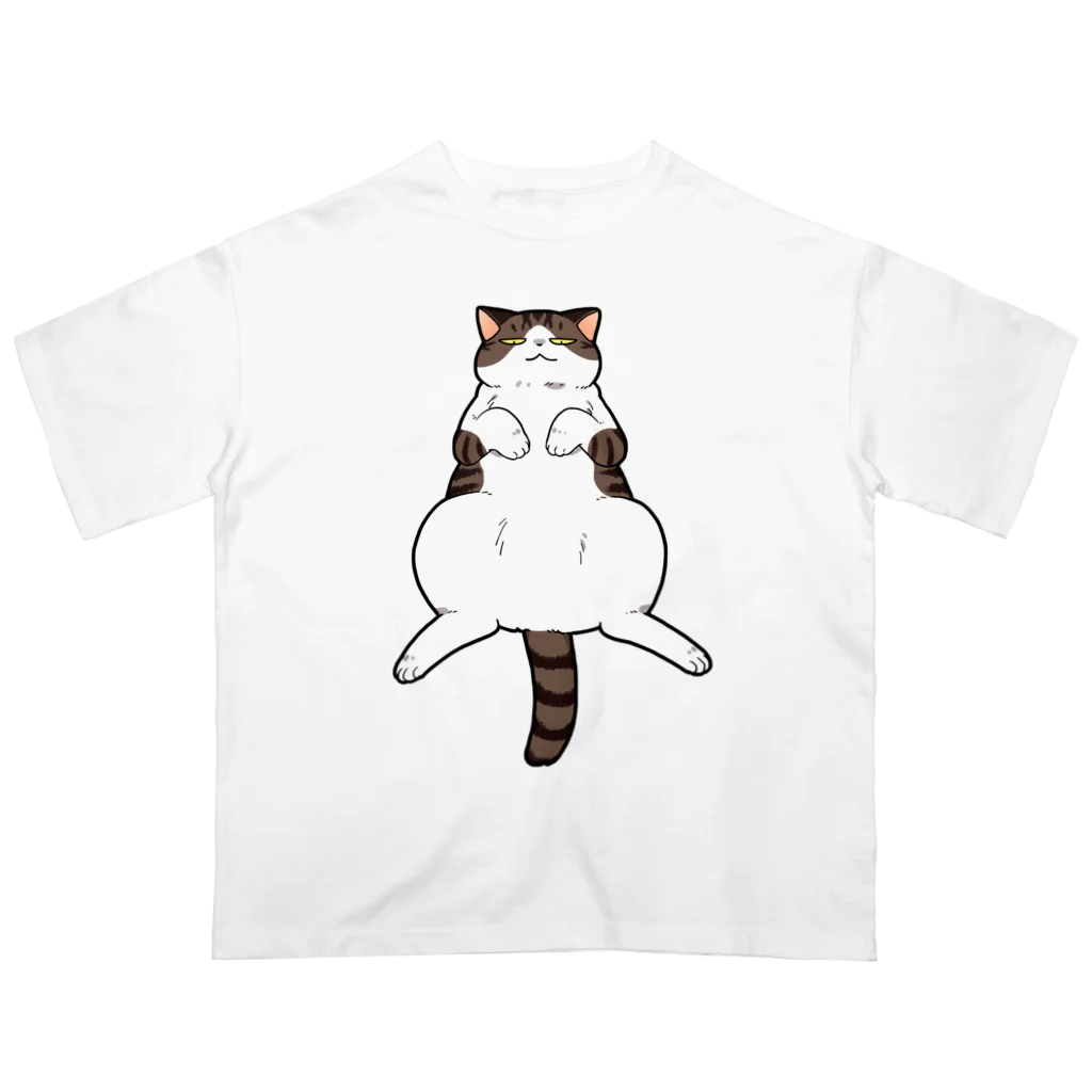 OSORAのおなか丸出し猫 Oversized T-Shirt