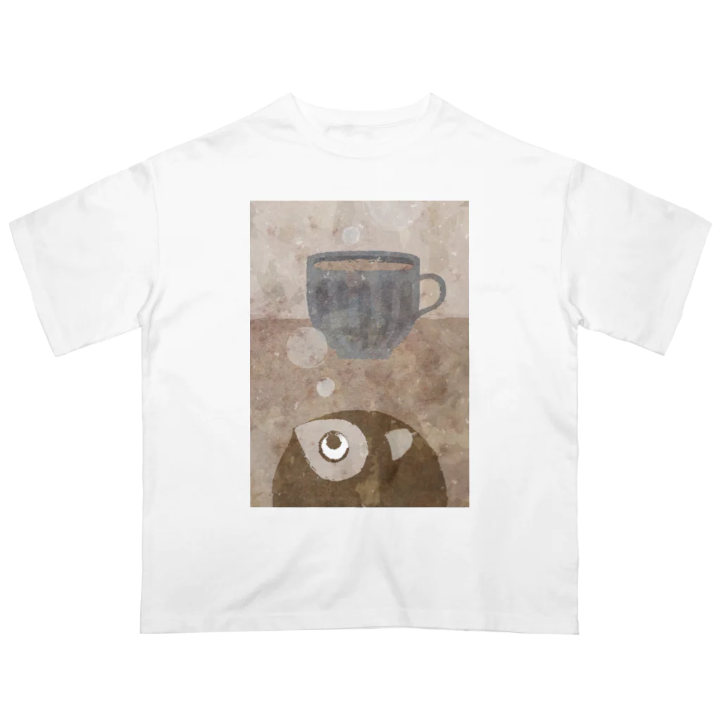 二子舎のカフェオレ オーバーサイズTシャツ