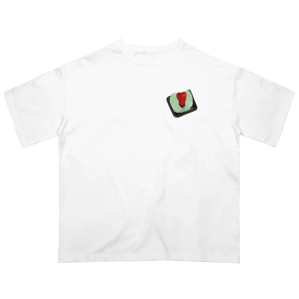 とりやまいろいろグッズの草餅いちご大福 Oversized T-Shirt