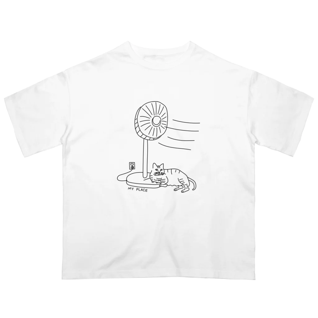 かにのたけなみの扇風機ねこ Oversized T-Shirt