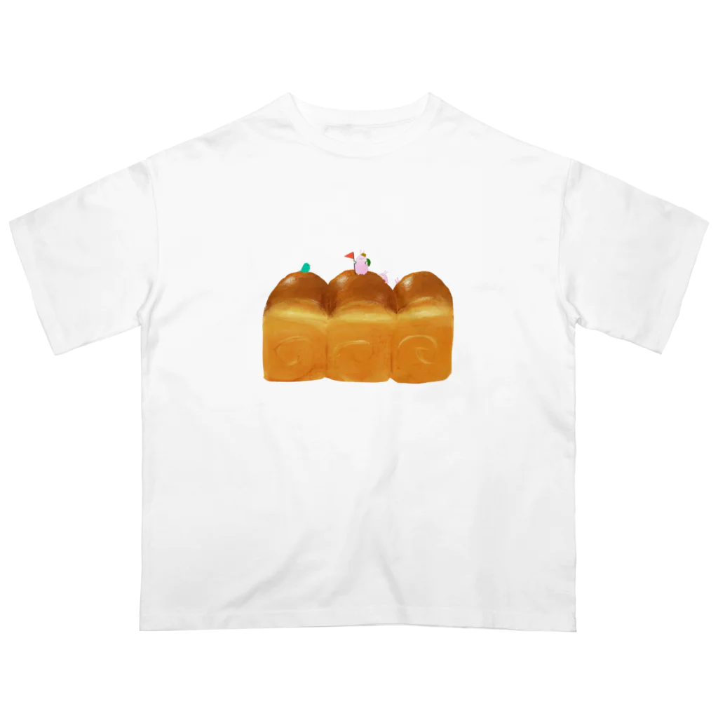 ぴおぴよマルシェのパンのお山でハイキング オーバーサイズTシャツ