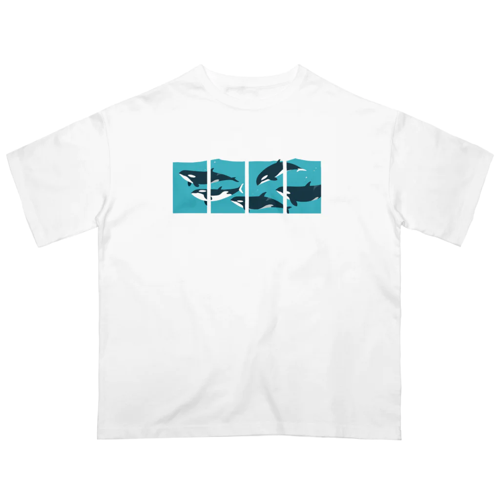 はるさめのシャチの水族館 オーバーサイズTシャツ