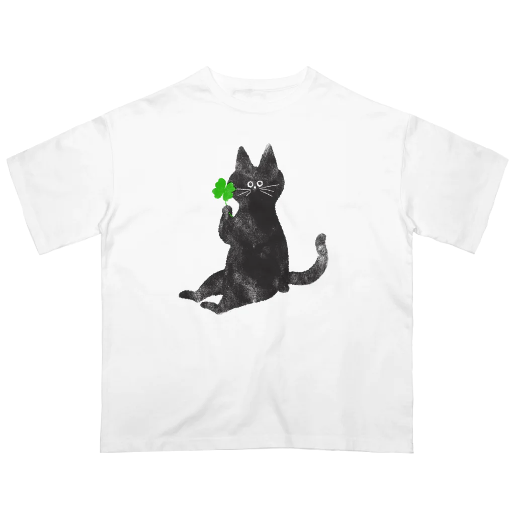 asako-shopの四葉のクローバーとねこ🍀 オーバーサイズTシャツ