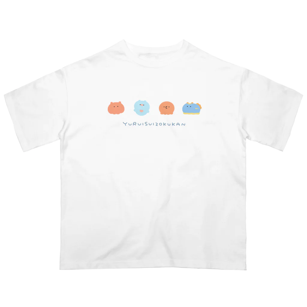 かやぬゆみのゆるいすいぞくかん（枠線なし） オーバーサイズTシャツ