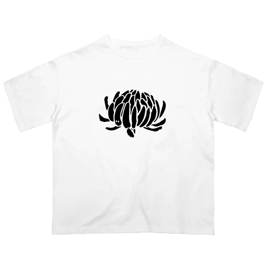 おばけ植物園のおばけ花（キク）モノクロ Oversized T-Shirt