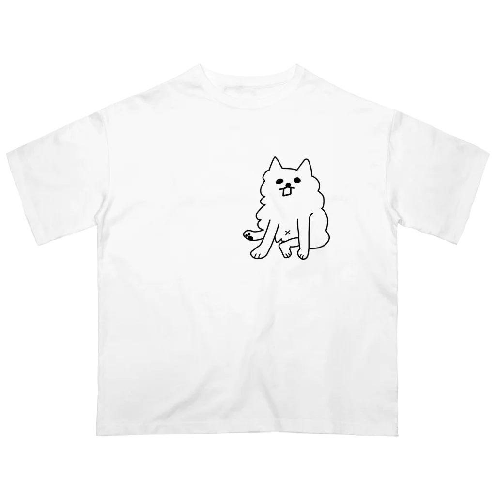 日本スピッツのコロのおっさんすわり Oversized T-Shirt