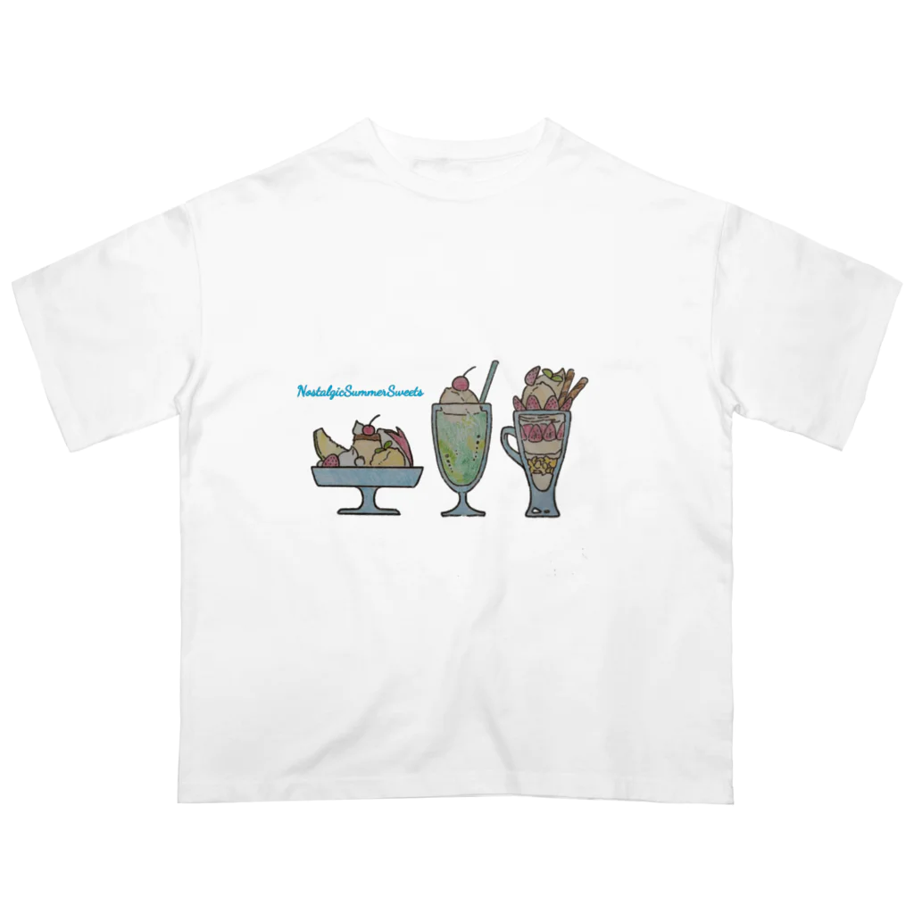 NANASHOPの懐かしい夏のスイーツ Oversized T-Shirt