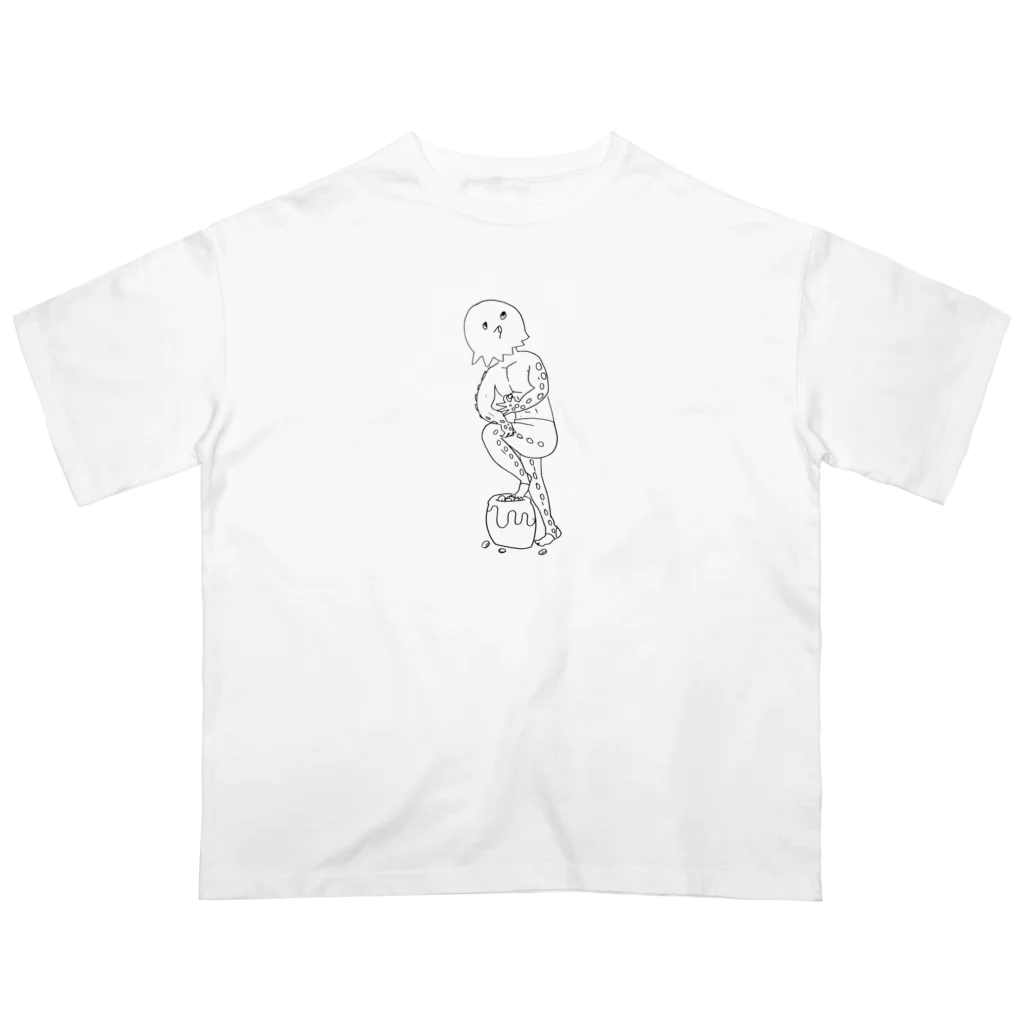 アトリエあちゃらったの向上心タコ Oversized T-Shirt