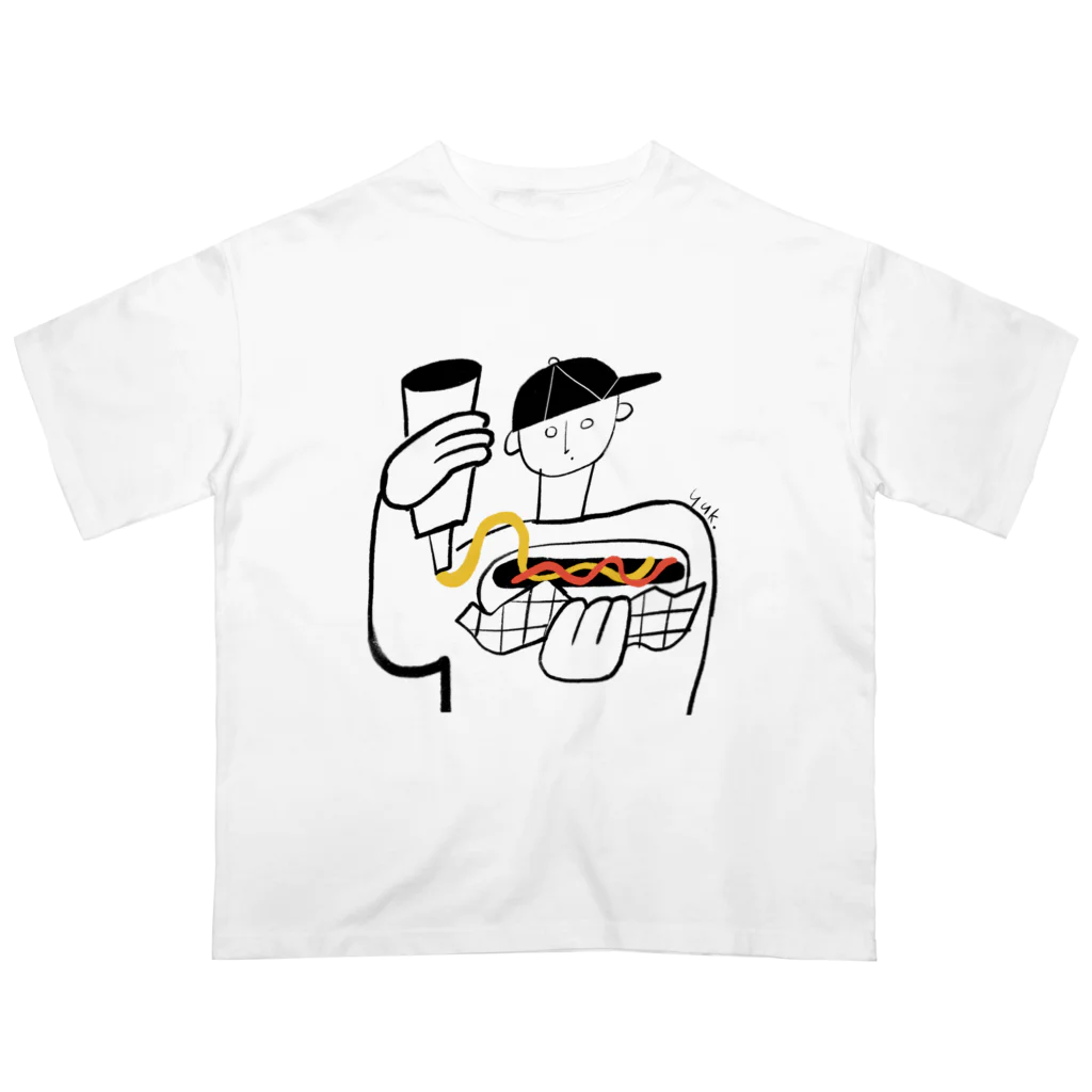 yuktamuraの ホットドッグボーイ Oversized T-Shirt