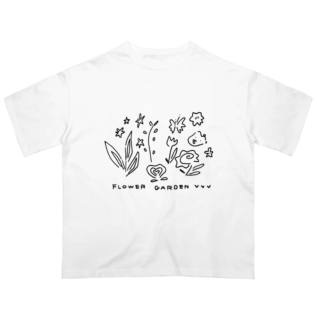 アトリエやまのうえのぼくくんのお花畑 オーバーサイズTシャツ