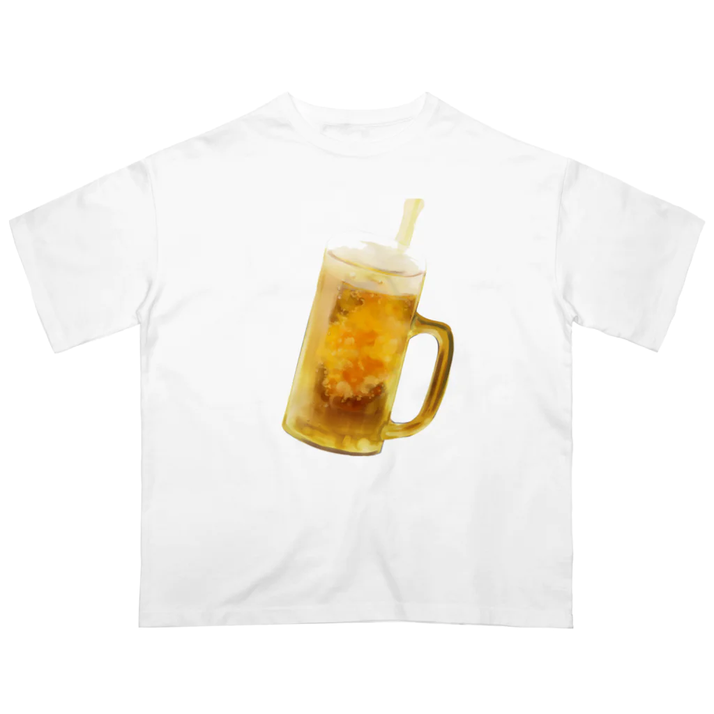 夏だ！ビールだ！のシュワー！！ オーバーサイズTシャツ