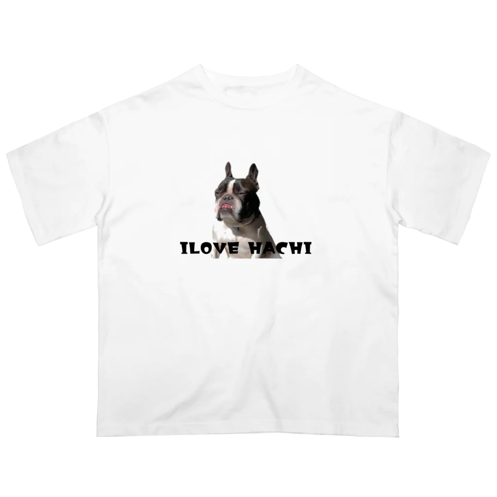 フレブル6兄弟オリジナルグッズのILOVE HACHI  オーバーサイズTシャツ