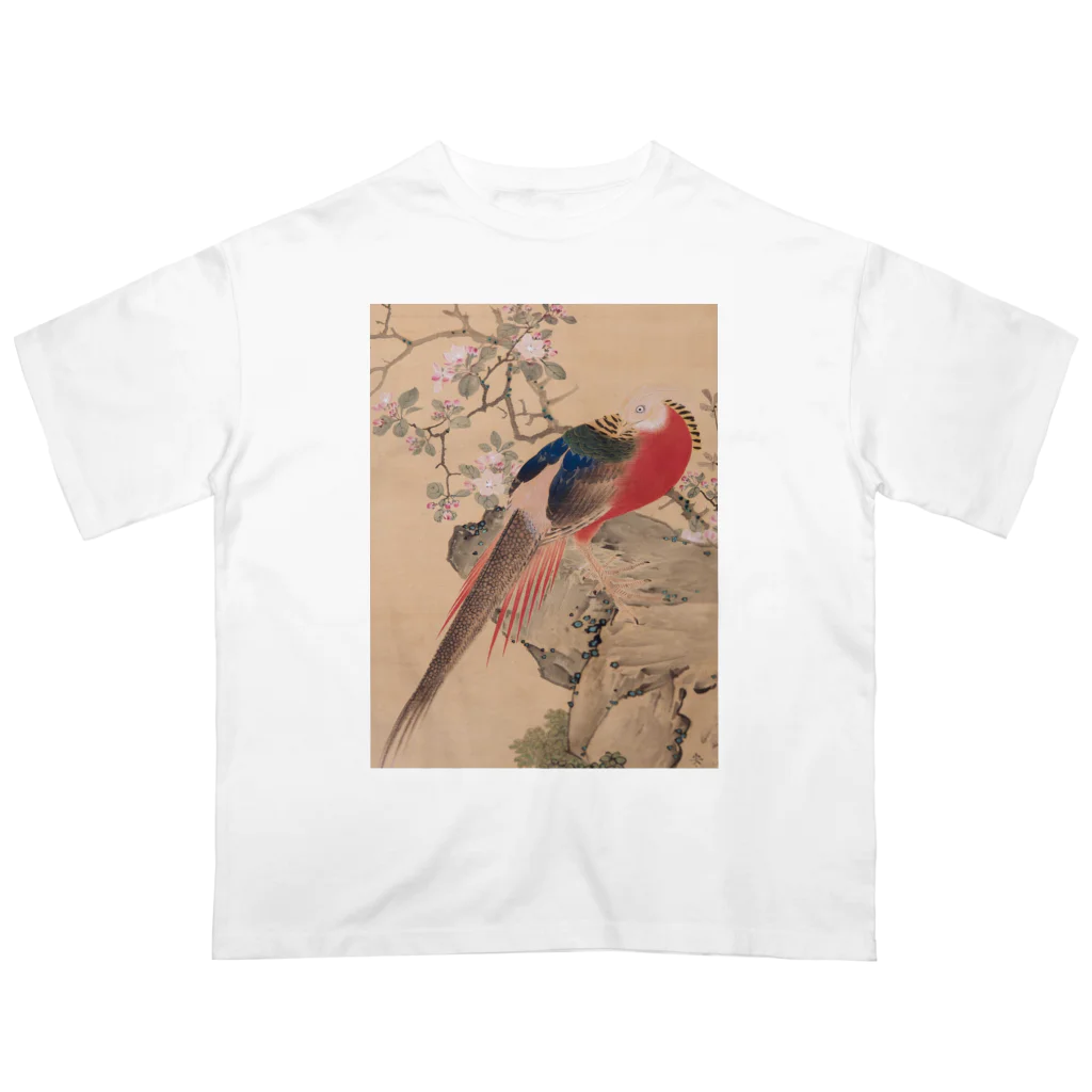 寿めでたや(ukiyoe)の浮世絵 UKIYOE 円山応挙；金鶏 オーバーサイズTシャツ