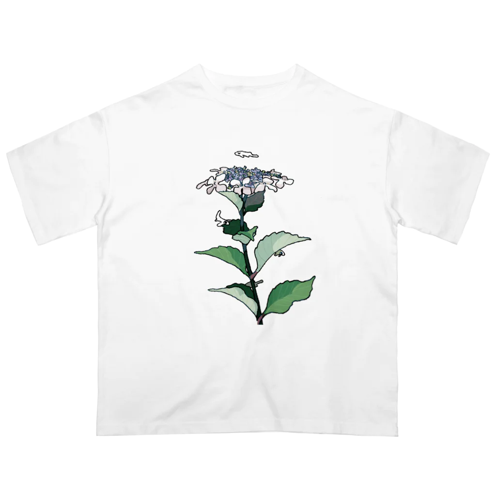 natoronの紫陽花とおさかな オーバーサイズTシャツ