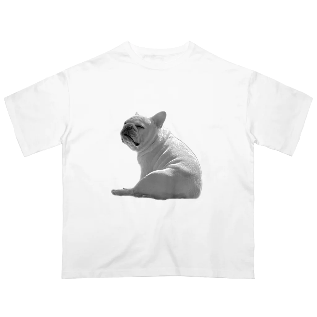 ロキの店の座り犬 オーバーサイズTシャツ