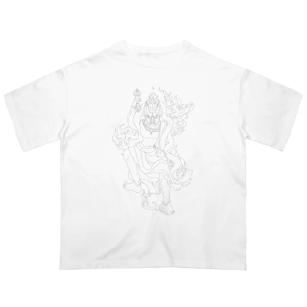 ひつじ雲の蔵王権現ご尊像 Oversized T-Shirt