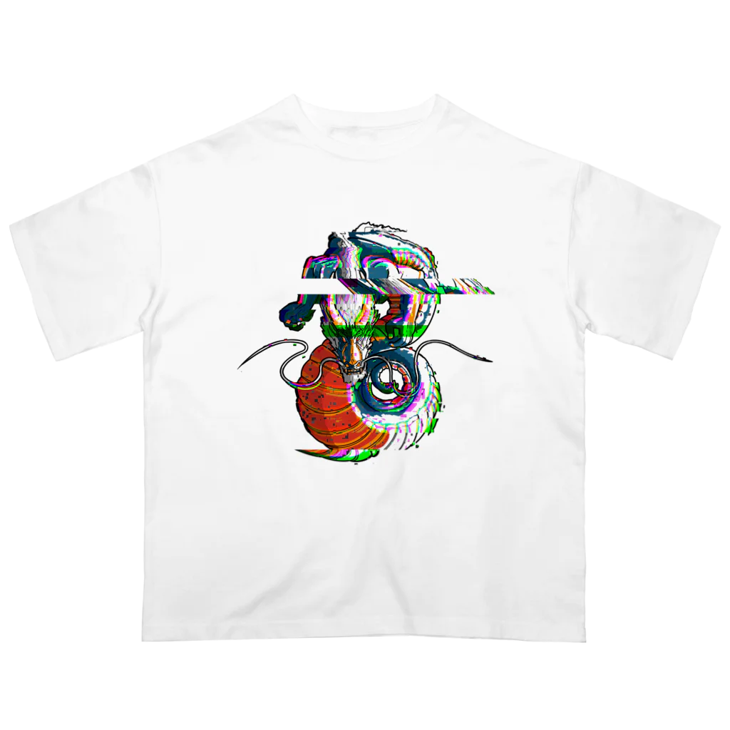 eleki‘s factoryの∞ドラゴン#1　グリッチ オーバーサイズTシャツ