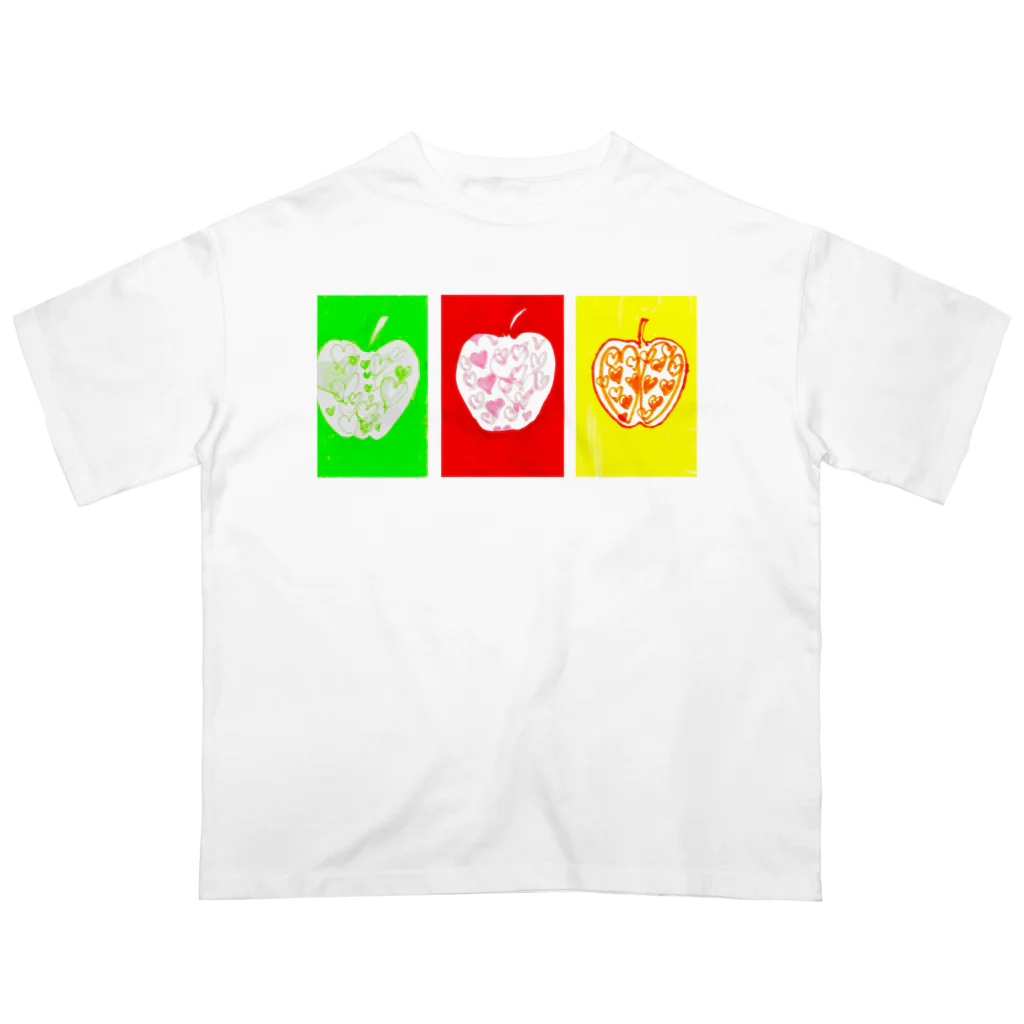 おとぼけ姉さんSHOPのりんご！りんご！りんご！ オーバーサイズTシャツ