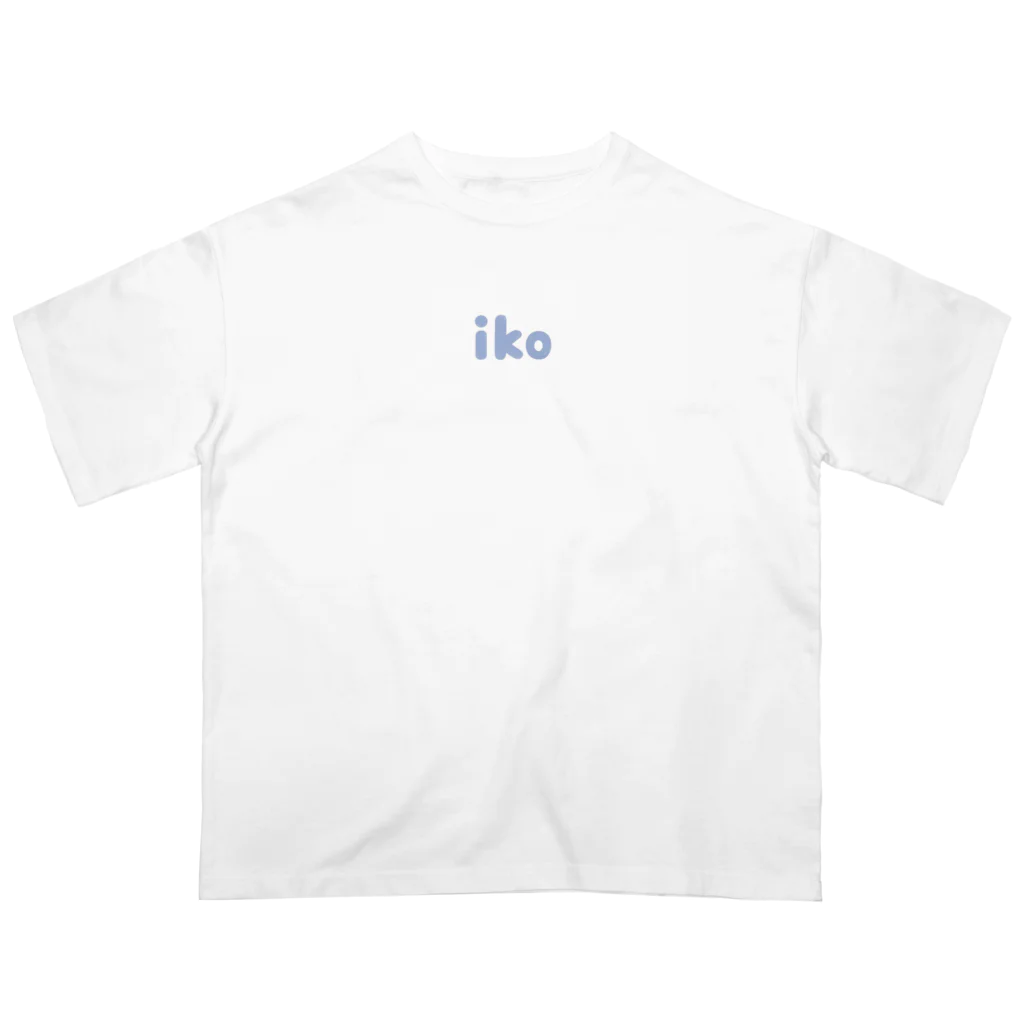 BAR_ikoの「iko」のオリジナルTシャツ (ブルー) オーバーサイズTシャツ