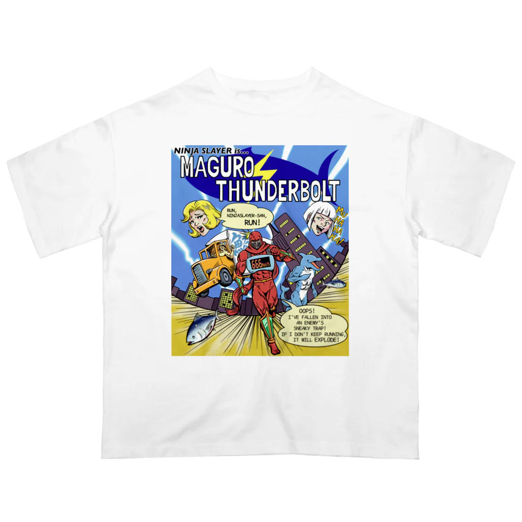 ニンジャスレイヤー公式/ダイハードテイルズのMAGURO THUNDERBOLT v1 Oversized T-Shirt