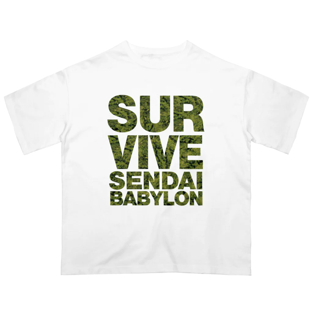 SURVIVESENDAIBABYLON@鈴木無花果のZUNDA-BUDS CAMO LOGO オーバーサイズTシャツ