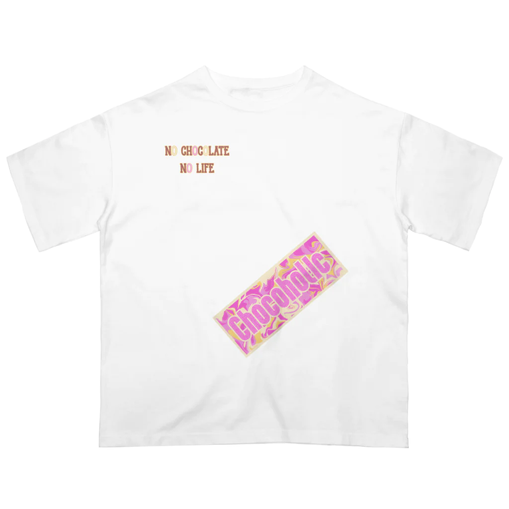 ヒロシオーバーダイブのNO CHOCOLATE NO LIFE☆マーブル＆ラズベリー オーバーサイズTシャツ