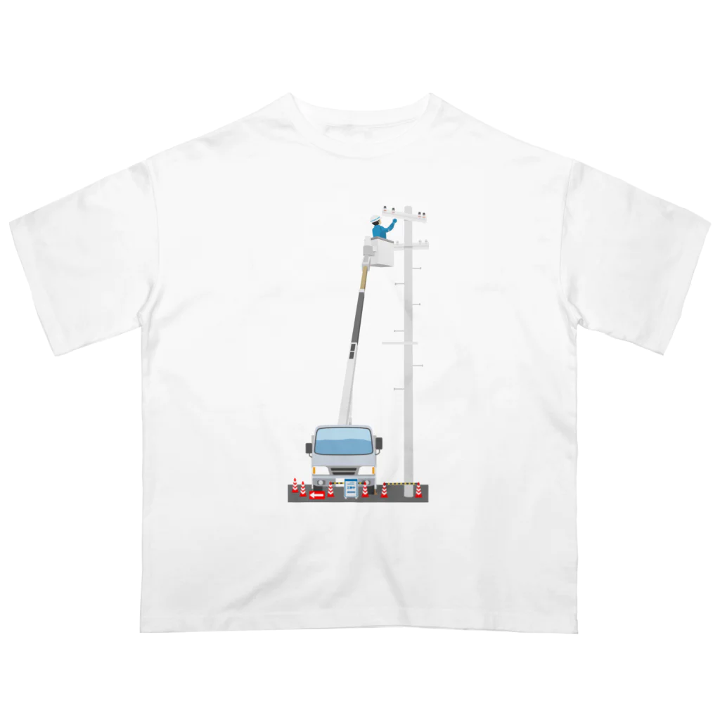 まんもすの電線工事 Oversized T-Shirt