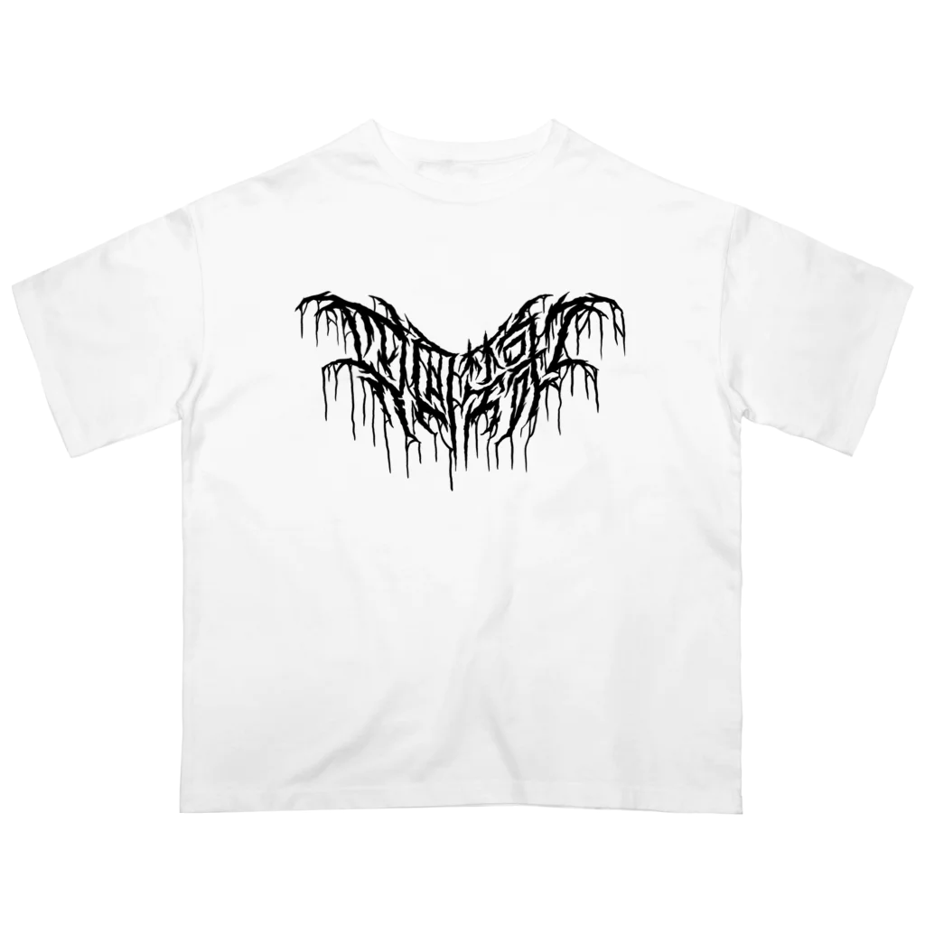 忍太郎の四字熟語 - 四面楚歌 Death Metal Logo デスロゴ オーバーサイズTシャツ