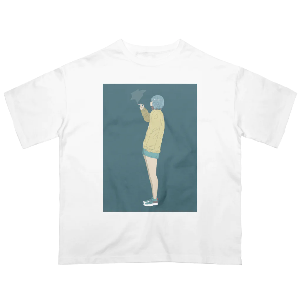 YU_SHOPのエモい女の子Tシャツ オーバーサイズTシャツ