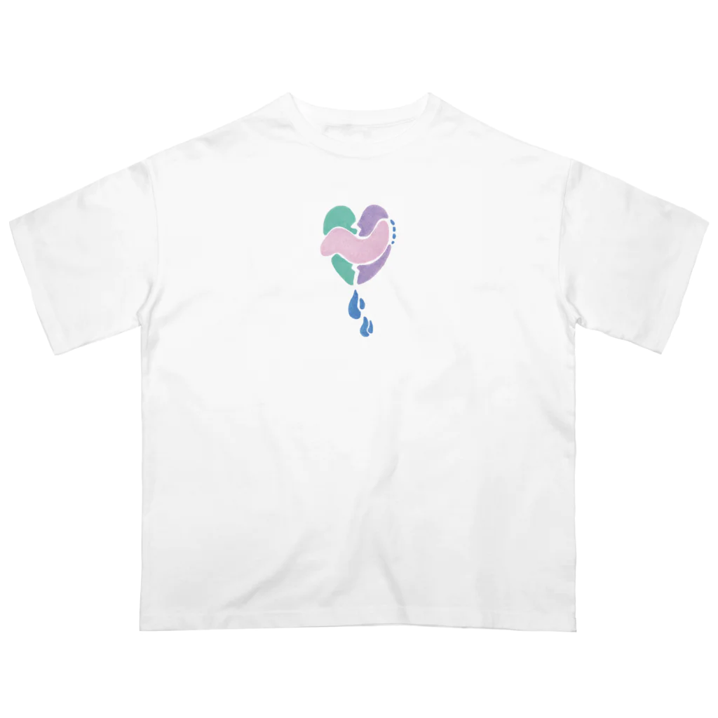 おえかきべやのHEART BREAK Oversized T-Shirt