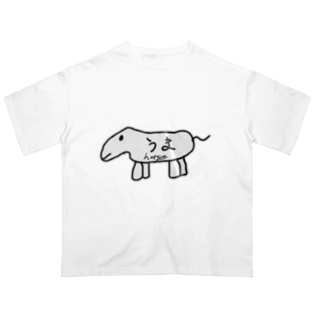 派手髪オタク画伯とそのまぶのうま馬horse(偽) Oversized T-Shirt