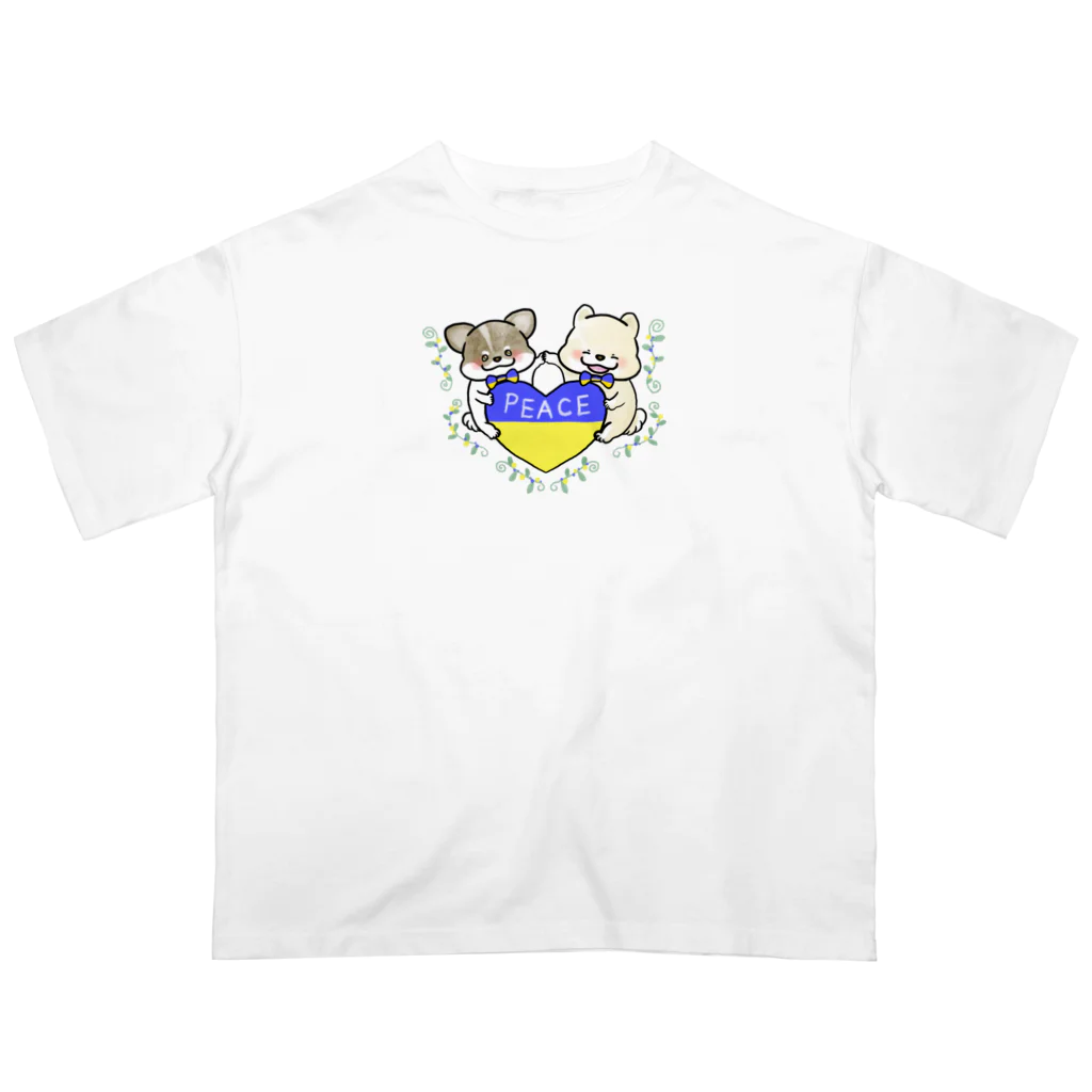 ウクライナのワンコ応援団の《ウクライナ支援グッズ》suu Oversized T-Shirt