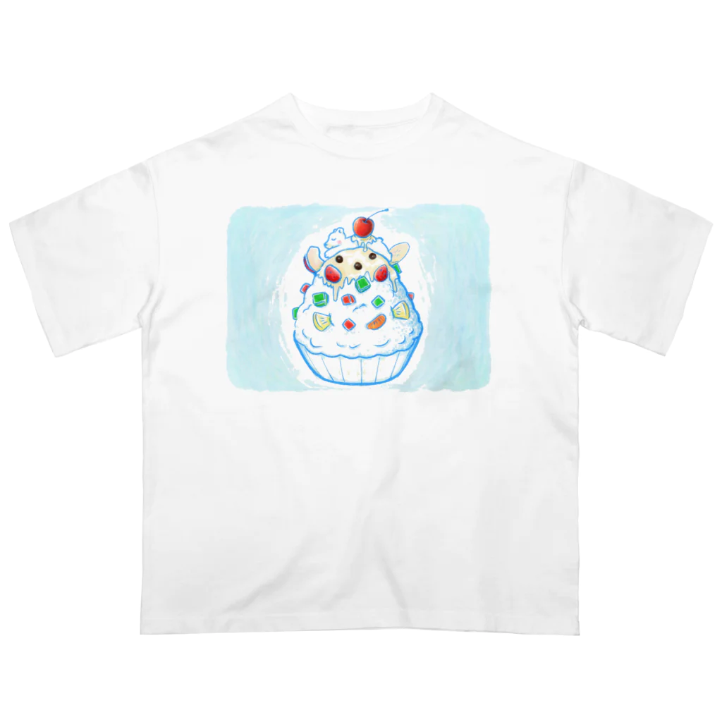 🌈キクチンのおみせやさん🌈のしろくま オーバーサイズTシャツ