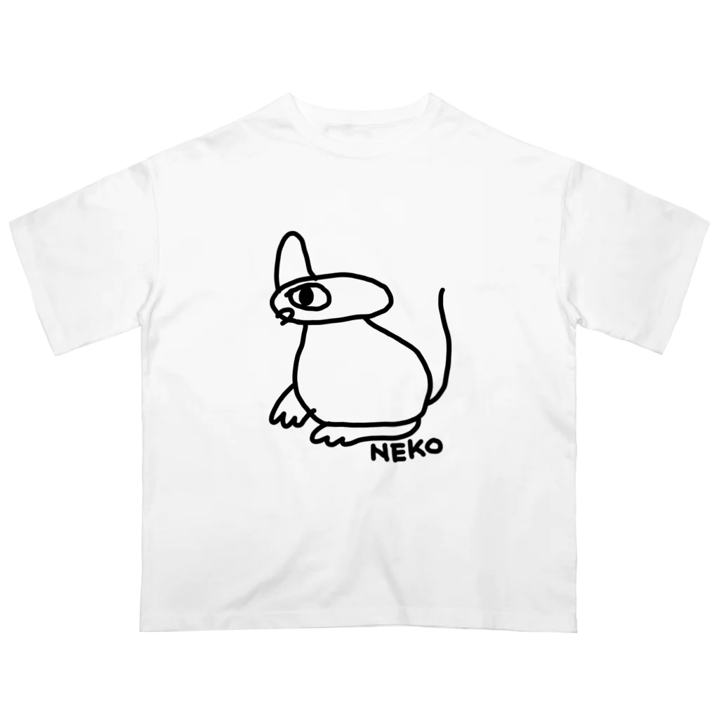 🍤のみくりやねこ(しろ) オーバーサイズTシャツ