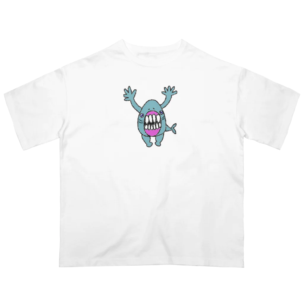 ゆちゃち家のにげろ〜さめ様だぞぉ オーバーサイズTシャツ