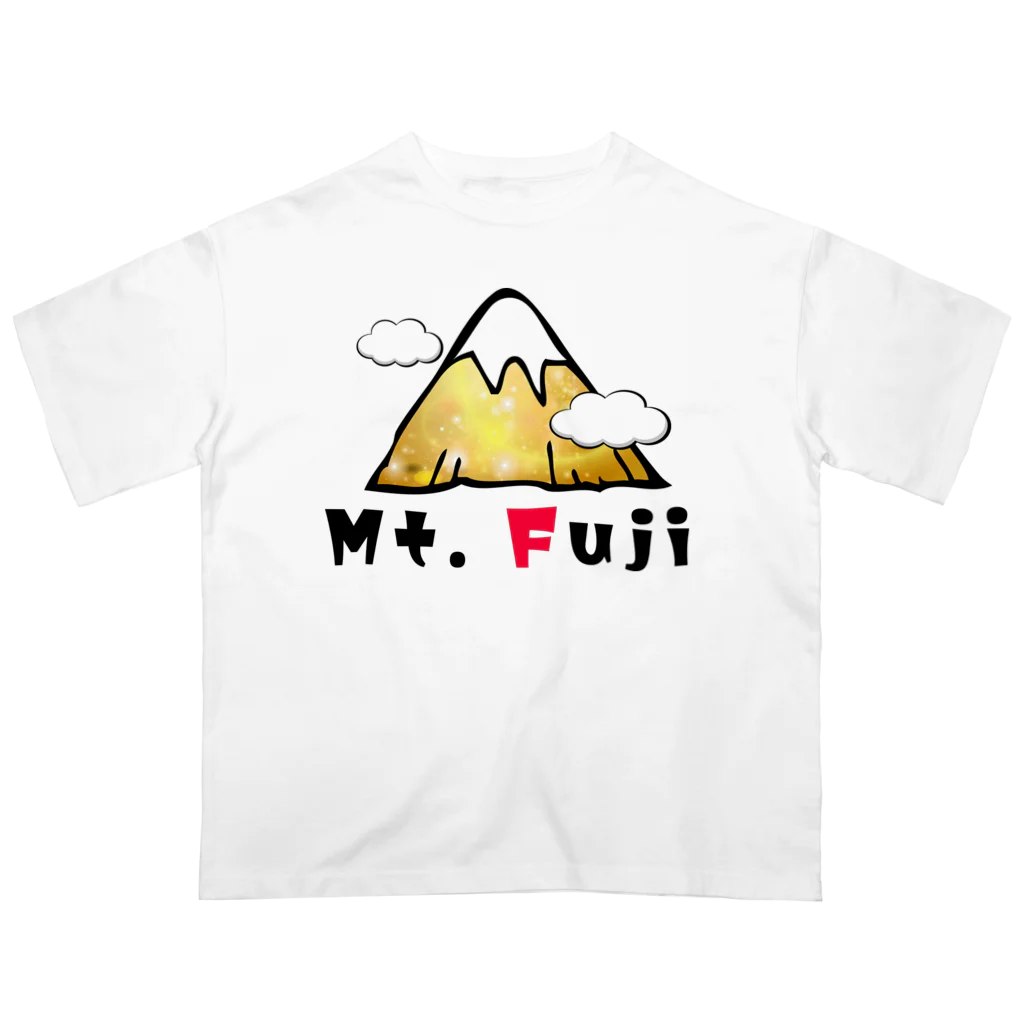 レアレアコクアのいいことありそう! 金運シリーズ　(富士山　Mt.Fuji) オーバーサイズTシャツ