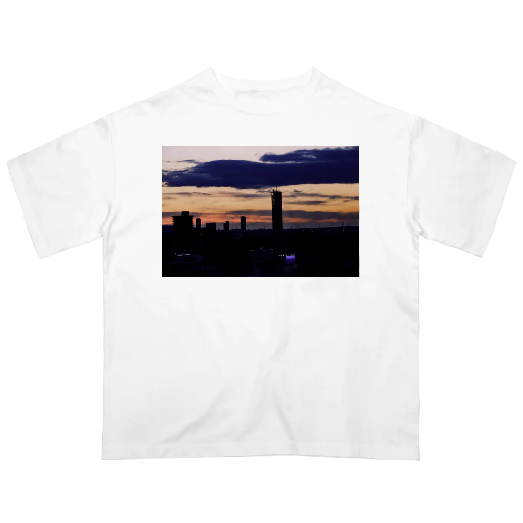 えびたろの札幌の夕日 オーバーサイズTシャツ