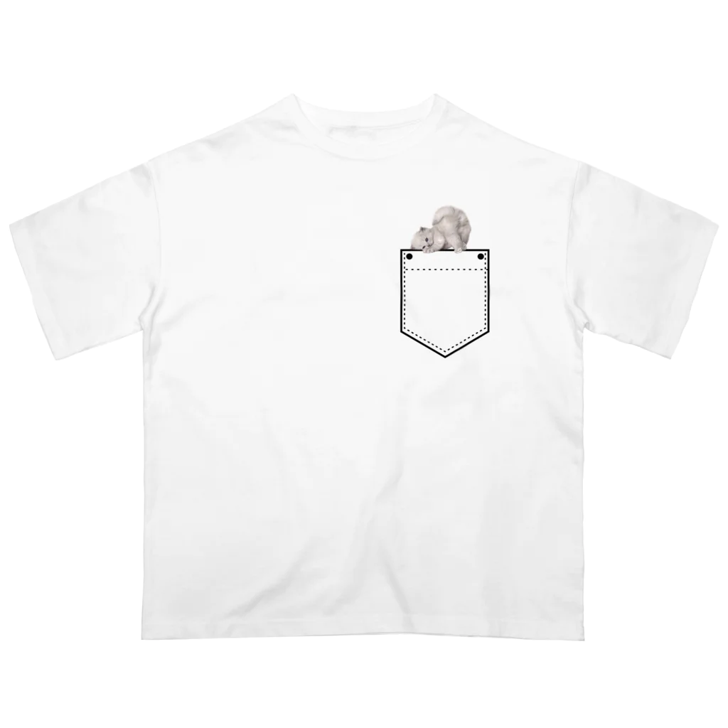 𝙈𝙊𝙈𝙊'𝙨 𝙎𝙝𝙤𝙥のぽけっと-CAT Oversized T-Shirt