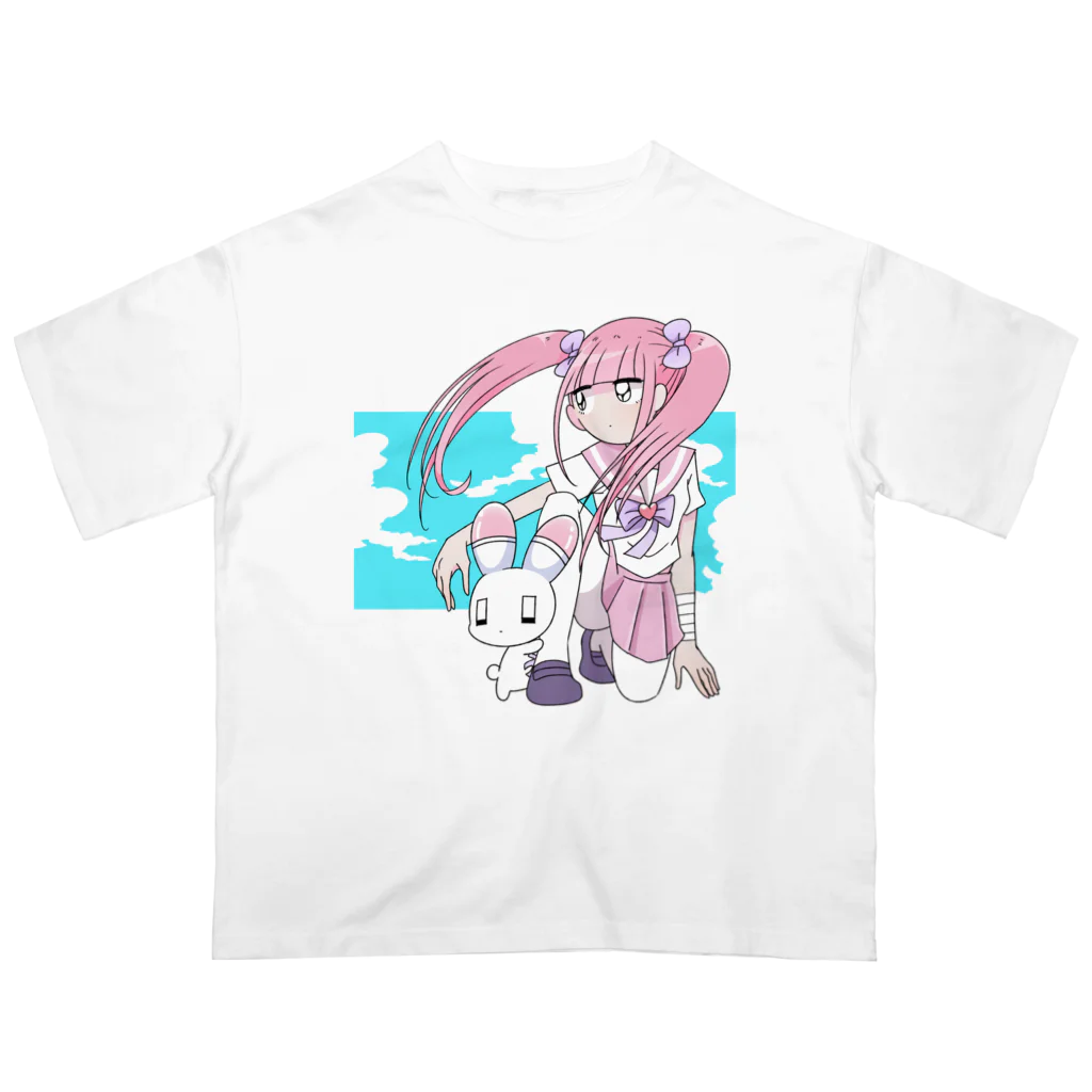 💗江崎びす子officialスズリ💗の青空 オーバーサイズTシャツ