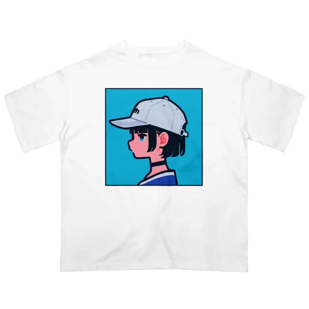 美好よしみのBlue オーバーサイズTシャツ