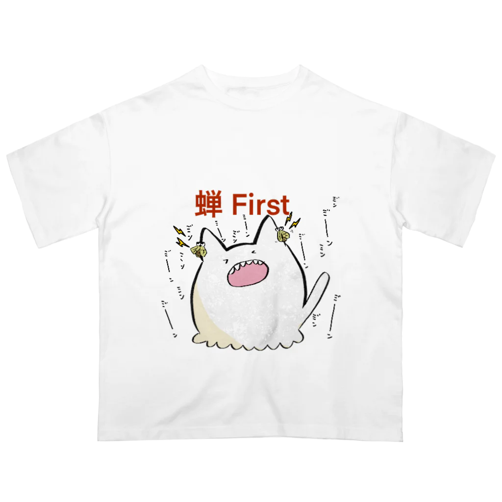 なぞネコの船の蝉First Oversized T-Shirt