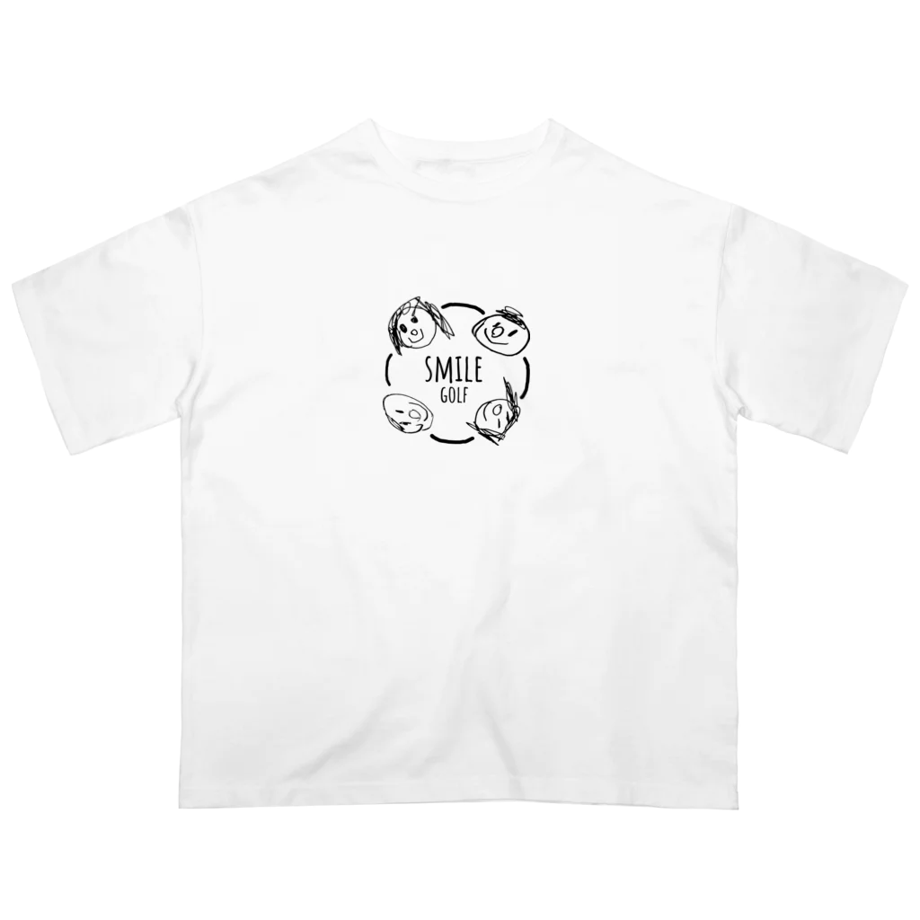 tsukuru-labの【黒】smile　golf/ゴルフ好き オーバーサイズTシャツ