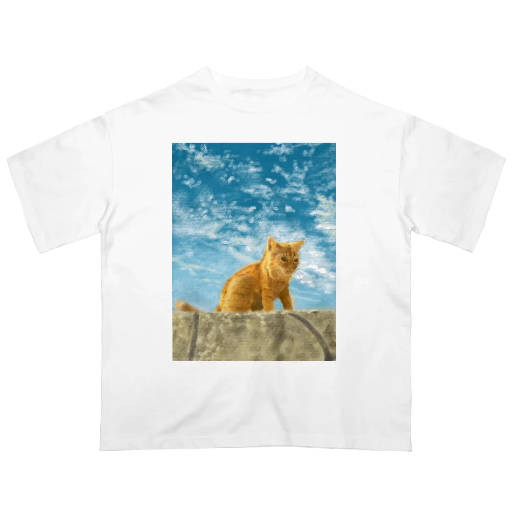 りんごの海岸の猫 Oversized T-Shirt