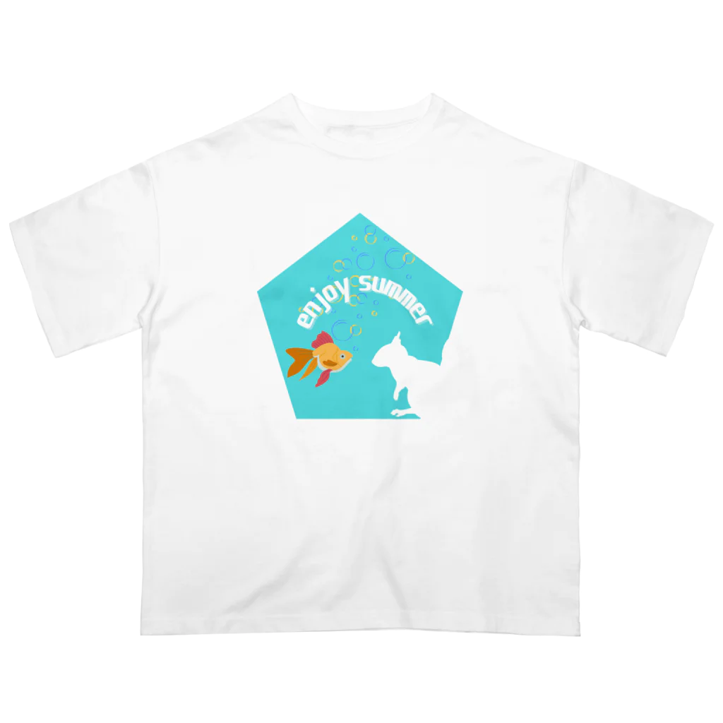 からふるなそらのりすと金魚がはじめまして！！(summer.ver) オーバーサイズTシャツ