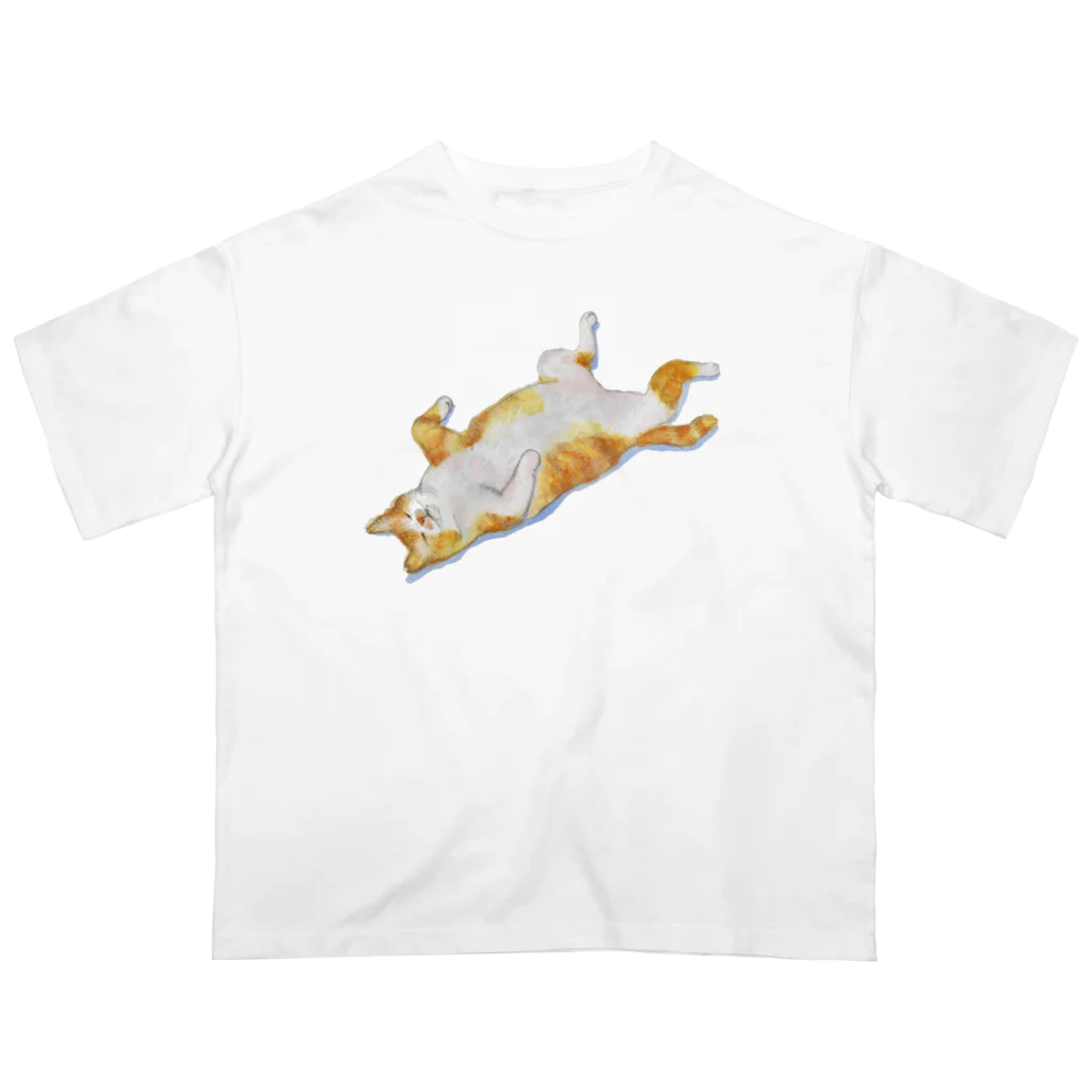コンドリア水戸のスヤスヤちゃしろ猫ウェアー Oversized T-Shirt
